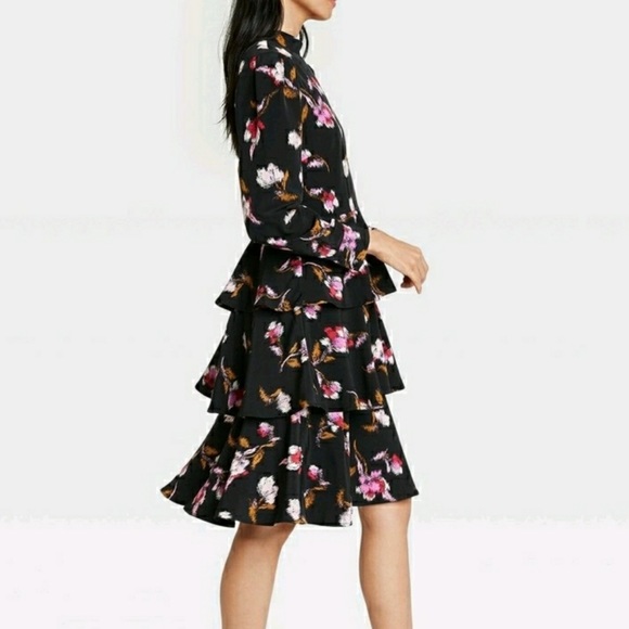 WHO WHAT WEAR | PUFF LONG SLEEVE A-LINE DRESS Sz XS - Picture 3 of 6